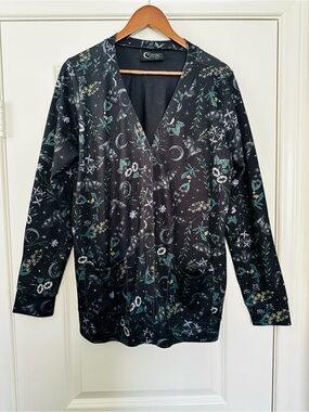 Hot Topic Midnight Hour Goth Floral Bat Moon Cardigan Whimsigoth Y2K Large